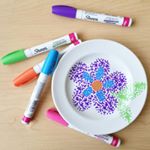 Craft time to put the finishing touches on Mom's garden, which she had all her kids slaving over for...